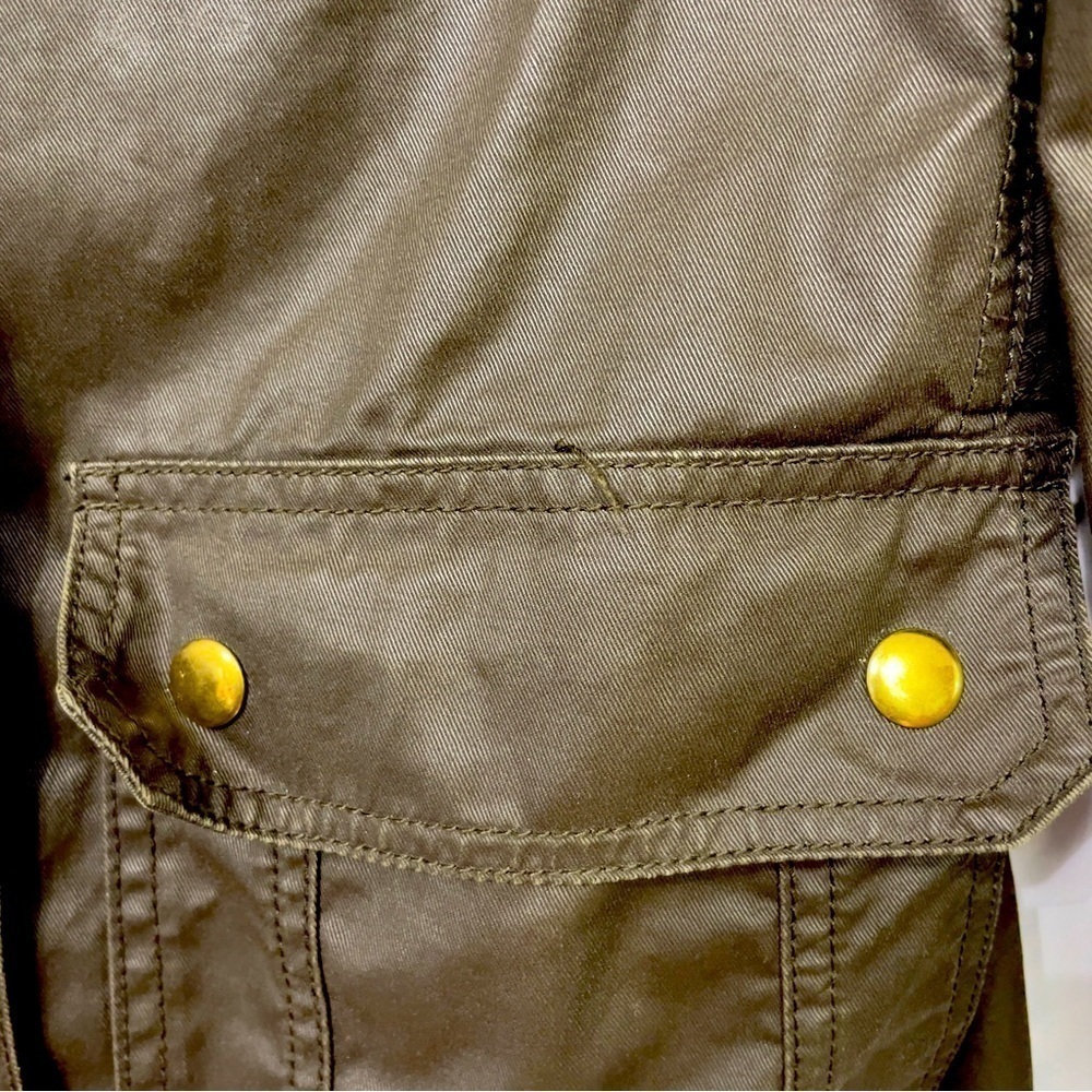Womens J Crew Army Green Downtown
Waxed Military Style Field Jacket Sz XS - Picture 4 of 16